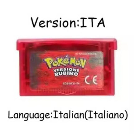 GBA Game Pokemon Series 32 Bit Video Game Cartridge Console Card Pokemon Emerald Ruby FireRed LeafGreen Sapphire Multi-language