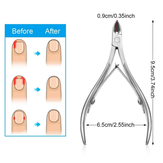 1 Stk. professioneller Nagelhautschneider Nagelknipser Schere Maniküre Pusher Pediküre Zange Entferner für abgestorbene Haut Nagelhäutchen Nachwachswerkzeug