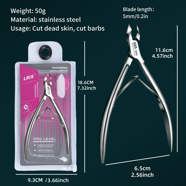Juego de recortador profesional de cutículas, tijeras superafiladas para piel muerta para uñas de manos y pies de mujeres y hombres, herramienta de manicura que ahorra esfuerzo