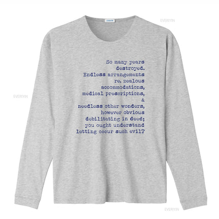 HOUSE of Leaves My Dear Zampano T Shirt Literary Text Crewneck vintage Washed Casual Top For Everyday Wear Unisex Stylish