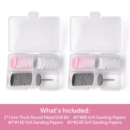 Dead Skin Replaceable Sanding Paper Set for Manicure Pedicure With Metal Disc Nail Drill Bit Calluses Removal Foot Care Tool Acc