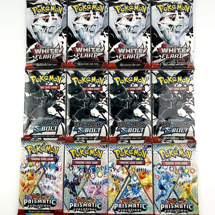 10/20 Pcs Pokemon Card Prismatic Black Bolt White Flare Booster English Battle Pokemon Card Game Carte Trading Collection Cards