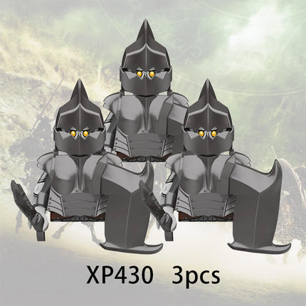 3pcs Lord Rings Elves Orcs Army Dwarf Rohan Mini Action Toy Figures Building Blocks Assembly Toys for Kids Birthday Gift