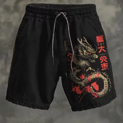 Men's Board Shorts Men Short Cartoon Samurai Cat Drink Animal 3d Hawaiian Beach Short Swim Trunk Swimsuit Sports Pant Boy Brief