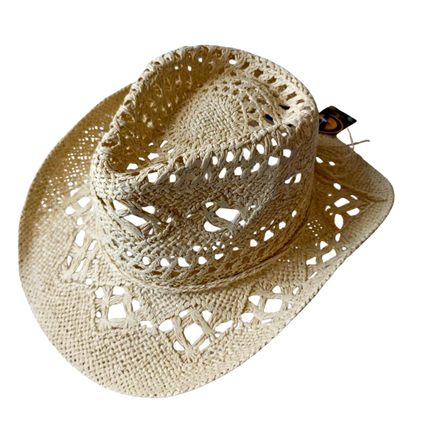Cowgirl Straw Hat – Lightweight Western Style in 6 Colors