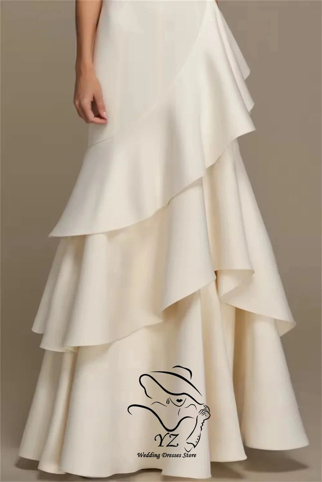 YZ Elegantes himmelblaues A-Linien-Damen-Maxi-Abendkleid Mehrlagiges bodenlanges Ballkleid für festliche Anlässe 2026 Maßanfertigung