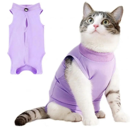 Cat Weaning Suit Anti-licking Recovery Clothes After Surgery Soft Puppy Kitten Jumpsuit Cat Sterilization Suit Pet Vest Clothing