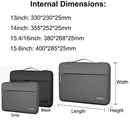 WiWU Laptop Sleeve for MacBook Air 15 M5 2026 Waterproof Computer Case for MacBook Pro 14 16 Inch Shockproof Notebook Case 15.6