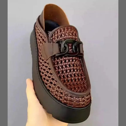 Luxurious Leather Low-Top Casual Shoes Breathable Work Business Men's Footwear Summer New Style Wear-Resistant Synthetic Upgrade