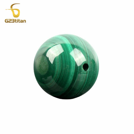Charming Malachite Stone Earrings 6mm 8mm Green Ball Ear Studs Hypoallergenic Titanium Earings for Women Men Minimalist Jewelry