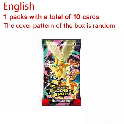 10/30/60/360PCS English Pokémon TCG: Mega Evolution Perfect order Phantasmal Flames Ascended Heroes Booster Box Pokemon card