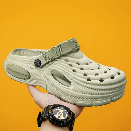 Plus Size 47 Summer Men Sandals Clogs Outdoor Garden Clogs Hole Shoes Male Casual Shoes Water Shoes Comfort Home Soft Slippers