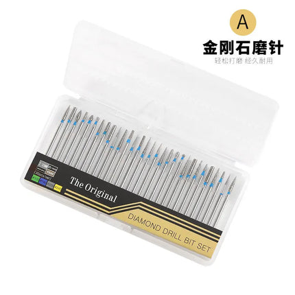 Nail Drill Bits Set 30pcs/box  Alloy Nail Drill Accessories Diamond Grinding Dead Skin Armor Removal Tool Set