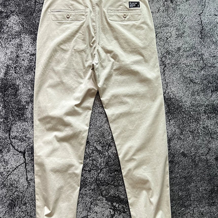 2025 Summer New American Retro Thin Micro Elasticity Casual Pants Men's Simple 98% Cotton Slim CHINO Business Straight Trousers