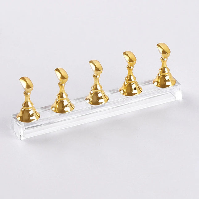 5/30 unidades/Set soporte magnético para uñas, soporte de práctica de puntas de uñas postizas, base de cristal, expositor de arte de uñas para salón de belleza, manualidades y práctica