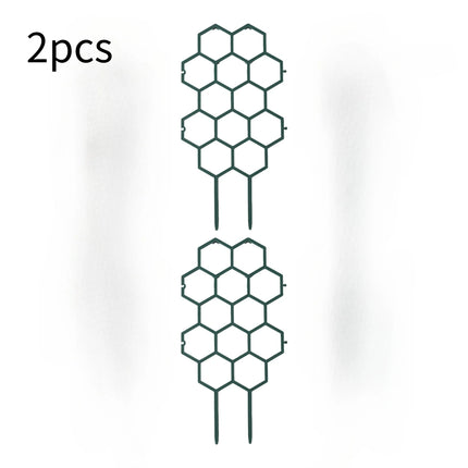 2pcsHoneycomb Design Plant Trellis, Rustproof Plastic Support for Potted Vines and Flowers, Indoor Outdoor Garden Climbing Frame