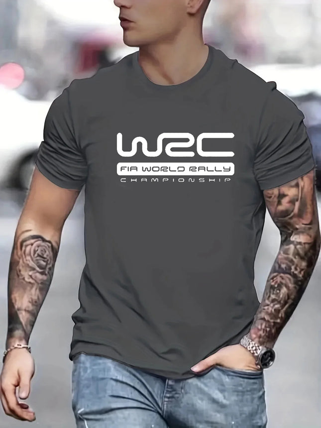 Herren Sommer reine Baumwolle modisch lässig Sport locker Buchstabenmuster bedruckt Rundhals Kurzarm T-Shirt Oberteil