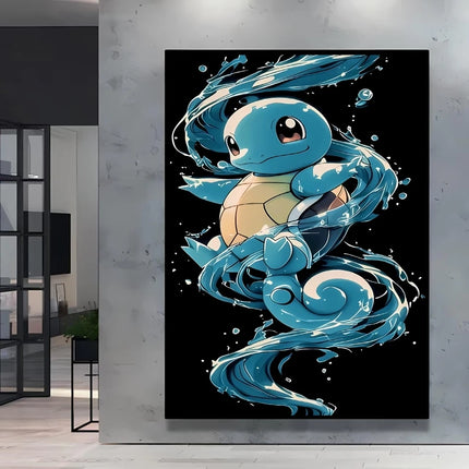 Japanese Anime Canvas Paintings Pokemon Pikachu Poster Cartoon Character Picture Bright and Clear Colors High Quality Home Decor