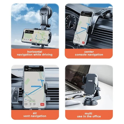 Universal Car Phone Holder Dashboard Mount 360° Rotatable Gravity Phone Holder With Extension Rod Bracket GPS Support For Phone