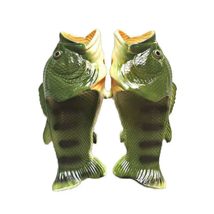 Funny Lifelike Fish Slippers Plus Size 43-47 Women's Weird Animal Slides Beach Slippers Unisex Indoor Outdoor Shoes Flip Flops