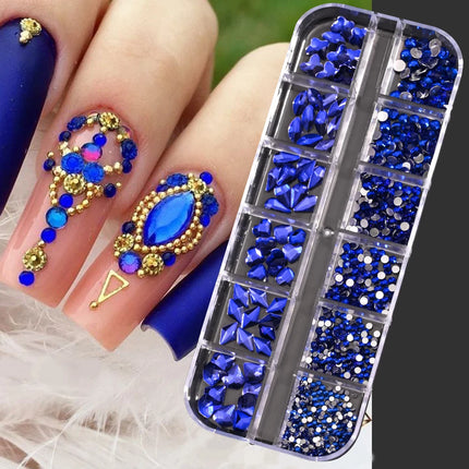 12Grids Mini Caviar Beads Nail Art Decorations Metal Gold/Silver Micro Ball Nail Charms Magnetic Pen 0.5~3mm Ball Nail Jewelry