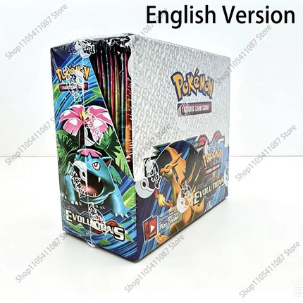 360pcs Pokemon Cards Evolutions Battle Style Booster Box Trading Card Game TCG Children Collectible Pokemon Cards Toy