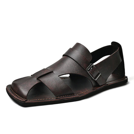 Men's Sandals Summer Sandals Anti-collision Toe Casual Beach Shoes for Men Versatile Ultra Light Wading Aqua Shoes Brand Sandaly