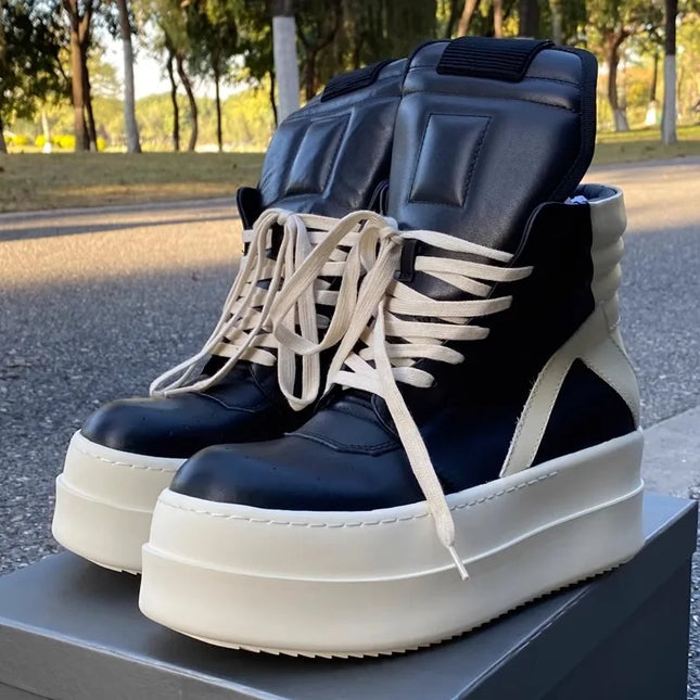 Damen Plateau High Top Schuhe Lässige Mode Outdoor Vielseitige Sneaker Bequeme Hochwertige Sneaker Luxus Sportschuhe 42