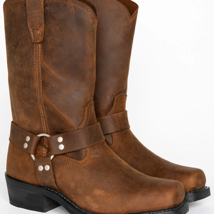 Men's Boots Handmade Men's Embroidery Thick Heel Mid-tube Boots European American Style Western Cowboy Boots Plus Size 39-48