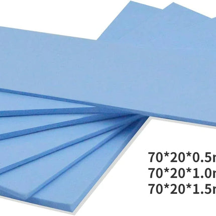 12/9/6pcs Thermal Pads 70X20mm For M2 SSD CPU Graphics Card Heatsink Motherboard Heat Dissipation Silicone Pad 6w/mk