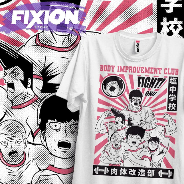 Mob Psycho 100 – Club de Fisioculturismo [MoradaAnime Camiseta Manga Regalo Para Amantes del Anime Todas las Tallas Algodón