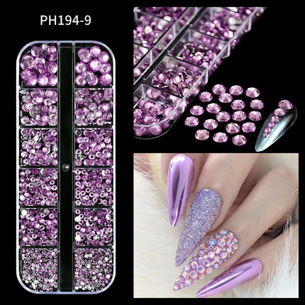 12Grids Mini Caviar Beads Nail Art Decorations Metal Gold/Silver Micro Ball Nail Charms Magnetic Pen 0.5~3mm Ball Nail Jewelry