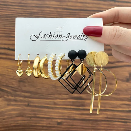 YOBEST Big Gold and Silver Color Heart Earrings for Women, Butterfly Dangle Earring Set, Female Jewelry Gifts, New Fashion, 2025