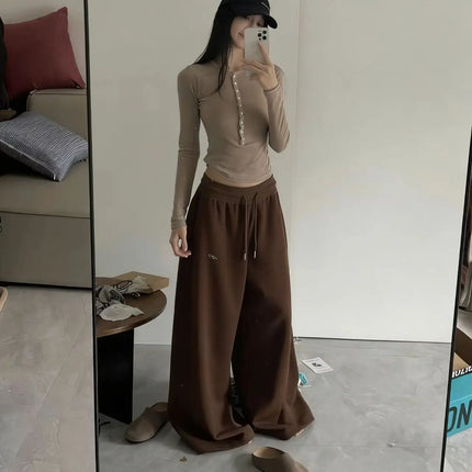 Y2K Black Striped Women Cargo Pants Korean Fashion Wide Leg Baggy Trousers Streetwear Autunm Harajuku Hip Hop Oversized Loose