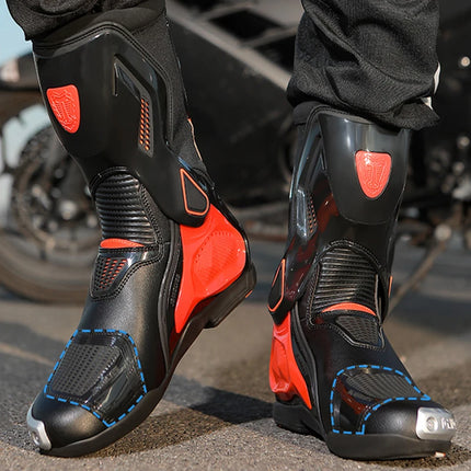Men's Motorcycle Boots High Top Windproof, Waterproof, Anti-collision Motorcycle Boots Breathable, Anti-skid, Safe Outdoor Ridin
