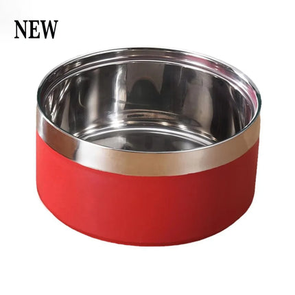 Custom Stainless Steel Double Vacuum Pet Bowl, Large Capacity Food Water Feeder For Dogs Cats, Puppy Daily Accessories