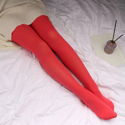 Spring Autumn 25 Candy Color Sexy Tights For Women Plus Size High Elasticity Pantyhose NO Transparent Beautiful legs Stockings