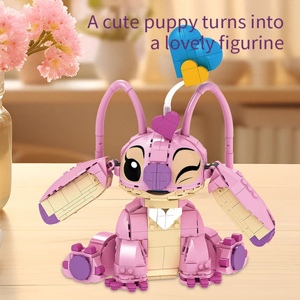 New Stitch Angel CP Building Blocks 2026- Large Piece Cartoon Toys with Moving Ears Kids Assembly Gift for  Boys Girls Birthday