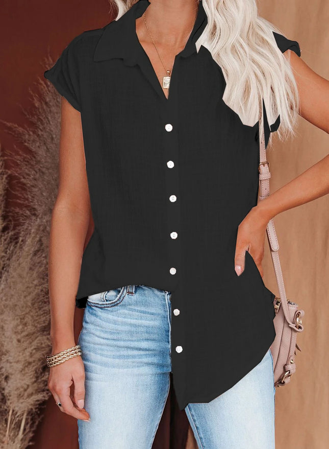 Sommer Uni Baumwolle Leinen Hemd Damen Bekleidung Lässige Kurzarm Oberteile T-Shirt Damen T-Shirts Blusen Dünnes lockeres T-Shirt Damen