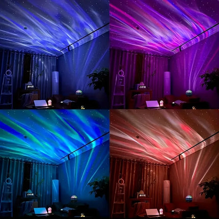 LED Starry Sky Northern Light Projector A Variety of Styles Projection Lamp with Remote Control Auto Rotate for Home Party Decor