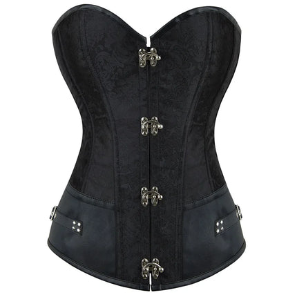 Steampunk Overbust Corset Retro Gothic Clothing Women Clubwear Bustiyer Corselet