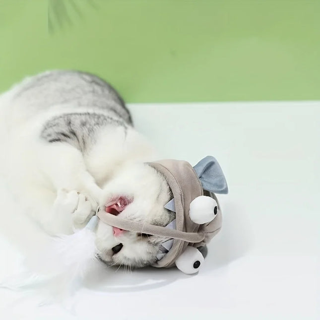 Adjustable Interactive Cat Headwear Toy - Pet Teaser Toy for Hours of Fun, Cat Cosplay Accessory - product image 2