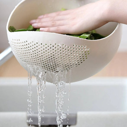 1/3pcs- Colander Rice Bowl Drain Basket Fruit Bowl Washing Drain Basket With Handle Washing Basket Home Kitchen - product ima