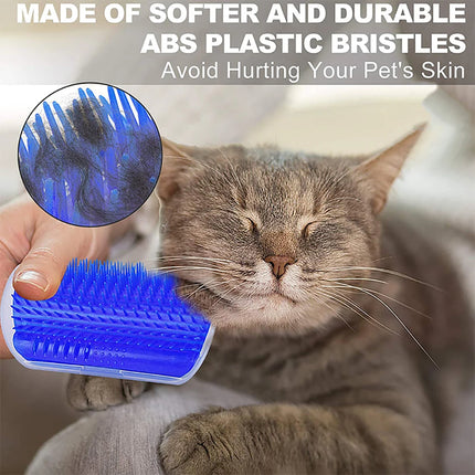 Massage Pet Cat Brush Corner Scrape Hair Removal Beauty Clean Corner Brush Removable Scratcher Comb for Kitten Cat - product