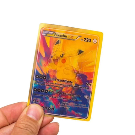 NEW 50Pcs Pokemon 3D Shining Rainbow Cards English Vmax Gx Charizard Pikachu Trading Game Collection Battle Card Children Toys