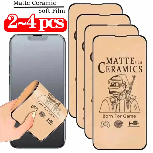 Keramik Displayschutzfolie für iPhone 17 16 15 14 13 Pro Max Matt Keramikfolie für iPhone 11 12 17 Pro Weiche Folie Kein Glas