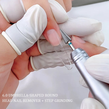 KANIU 1PCS 5X0.6CM Small Umbrella Tungsten Steel Grinding Tip Nail Drill Bit Carbide Nail Tool Electric Manicure Drill Accessory