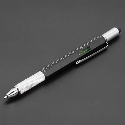 7 In 1 Multifunctional Pen Touch Screen Stylus Capacitive Pen With Screwdriver Ruler Levelgauge Refillable - product image fr