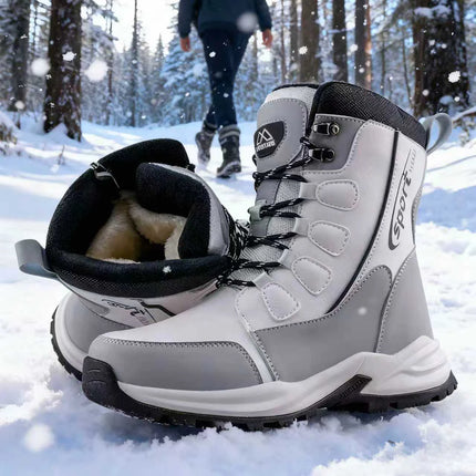 Womens Waterproof Winter Snow Boots Warm Shoes Furry Mid Calf Lightweight Walking Hiking Booties