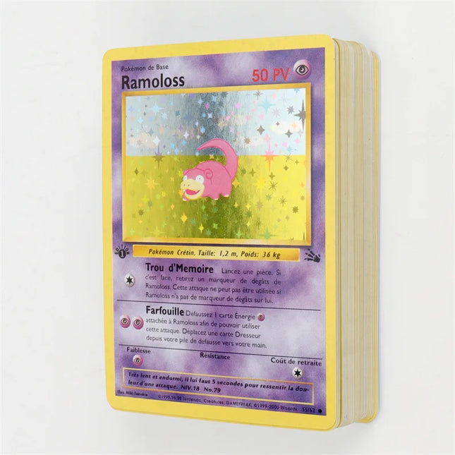 Französische Version 1996 Jahr Pokémon Karte erste Generation Glurak Pikachu Mewtu Turtok Sammelkarte Spielzeug 151 Stück boxed
